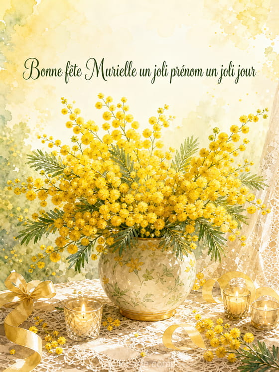 Carte bonne fĂȘte Murielle