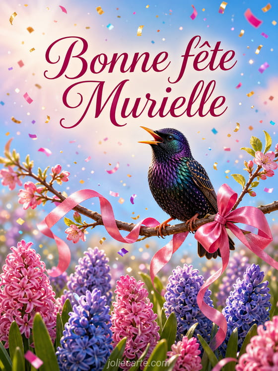 Carte bonne fĂȘte Murielle