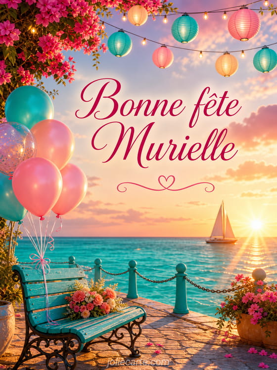 Carte bonne fĂȘte Murielle