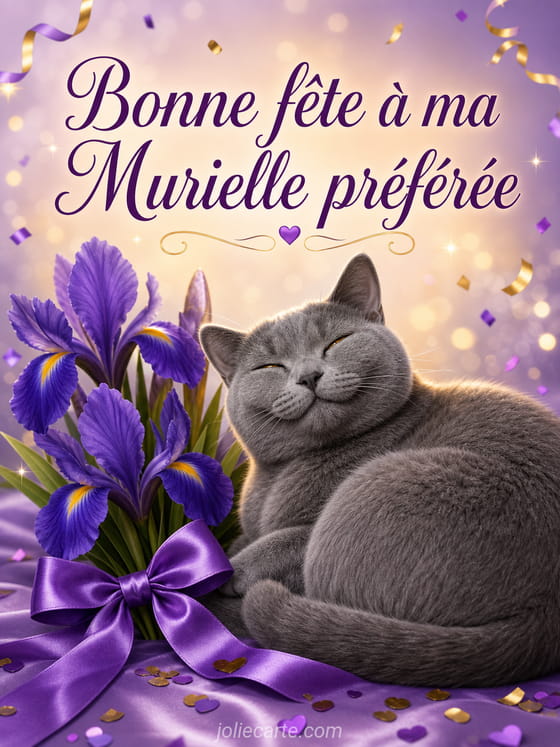 Carte bonne fĂȘte Murielle