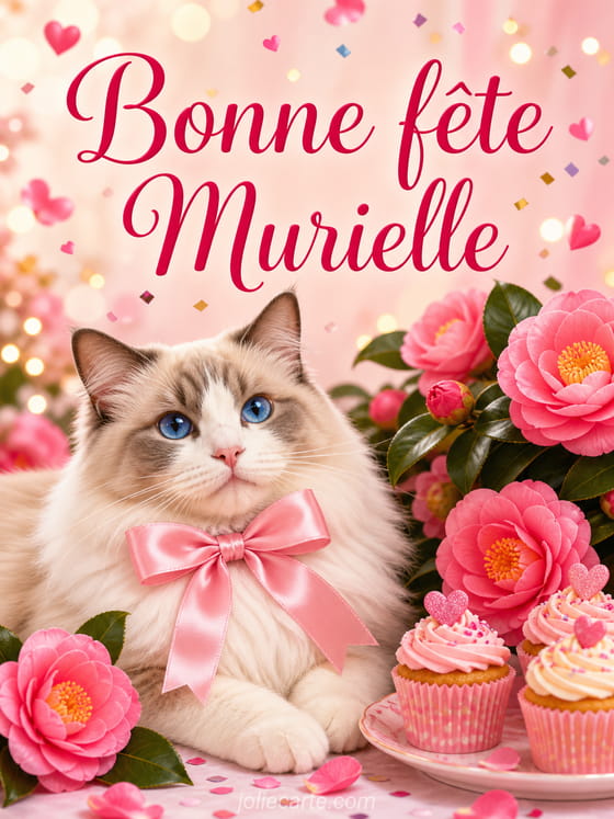 Carte bonne fĂȘte Murielle