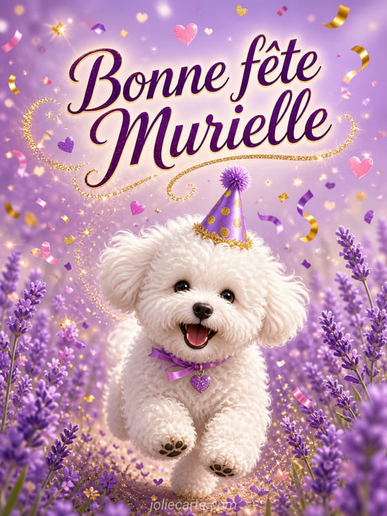 Carte bonne fĂȘte Murielle