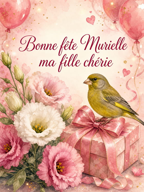 Carte bonne fĂȘte Murielle