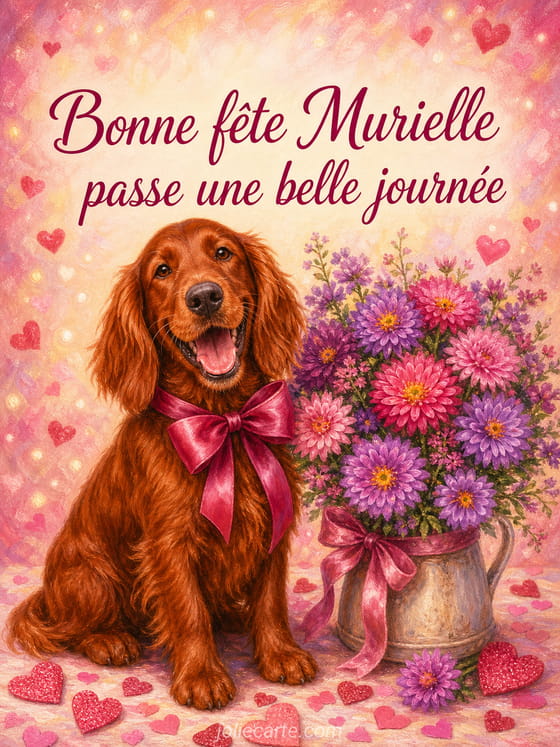 Carte bonne fĂȘte Murielle
