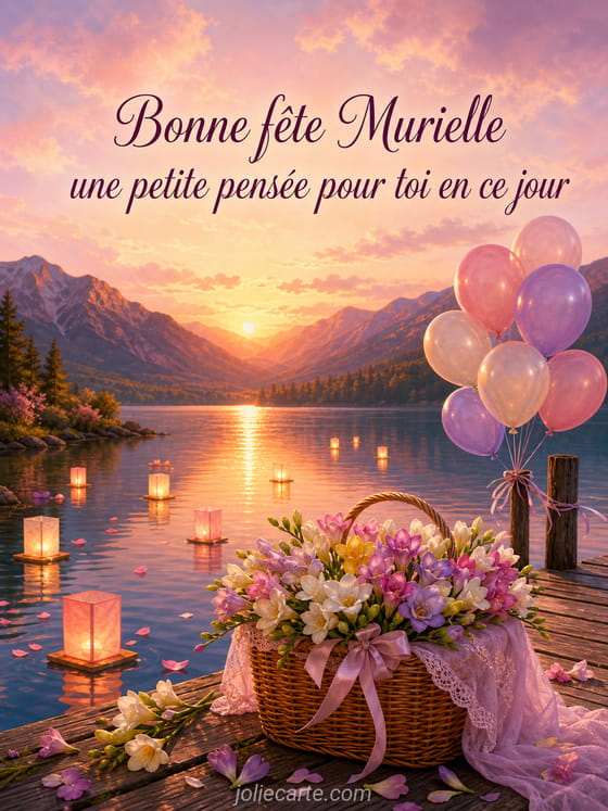 Carte bonne fĂȘte Murielle