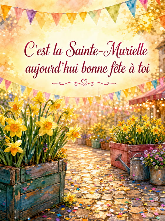 Carte bonne fĂȘte Murielle