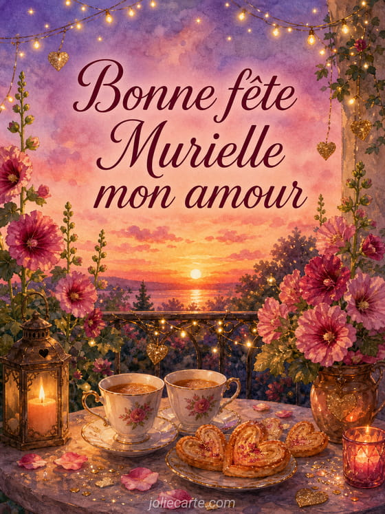 Carte bonne fĂȘte Murielle