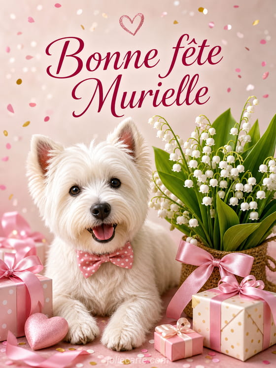 Carte bonne fĂȘte Murielle