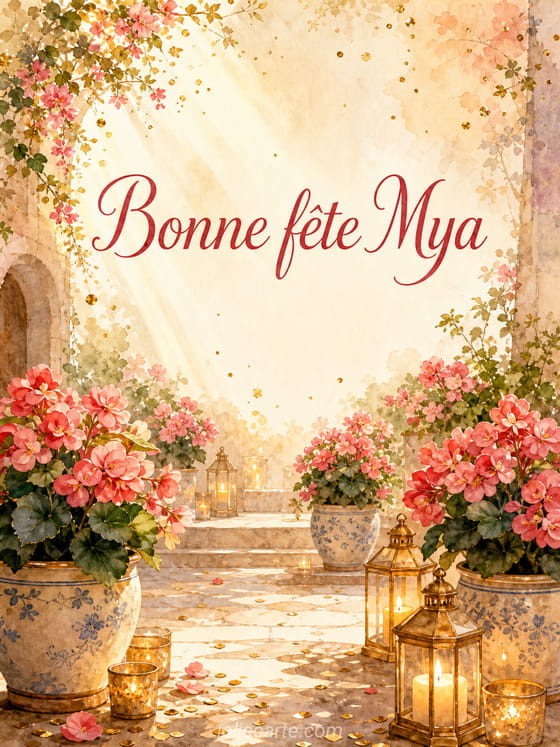 Carte bonne fête Mya