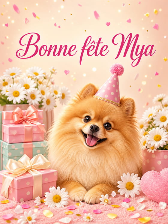 Carte bonne fête Mya