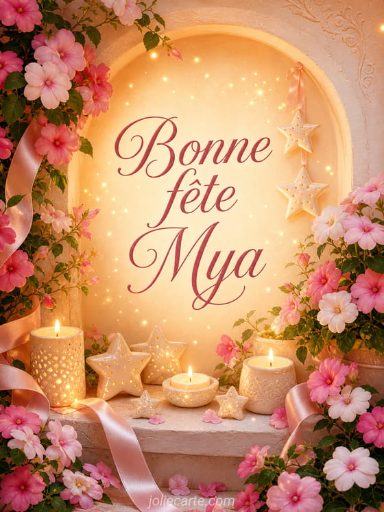 Carte bonne fête Mya