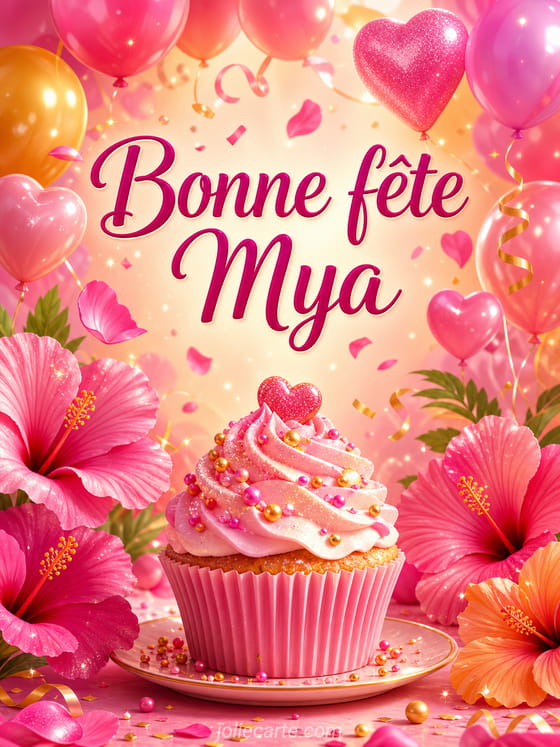 Carte bonne fête Mya