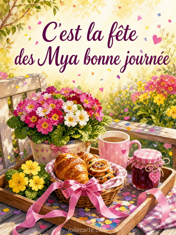 Carte bonne fête Mya