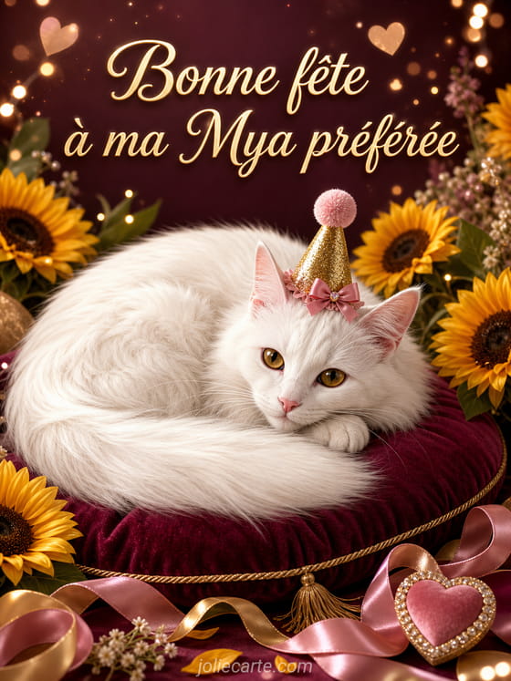 Carte bonne fête Mya