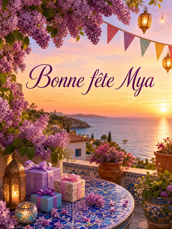 Carte bonne fête Mya