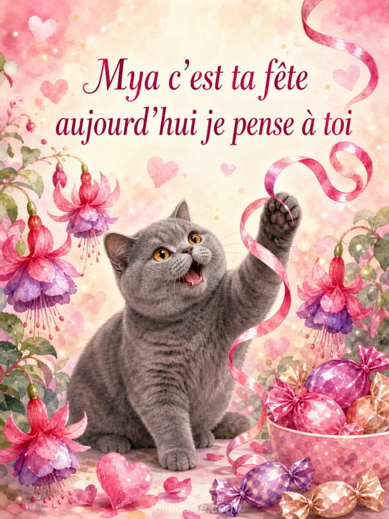 Carte bonne fête Mya