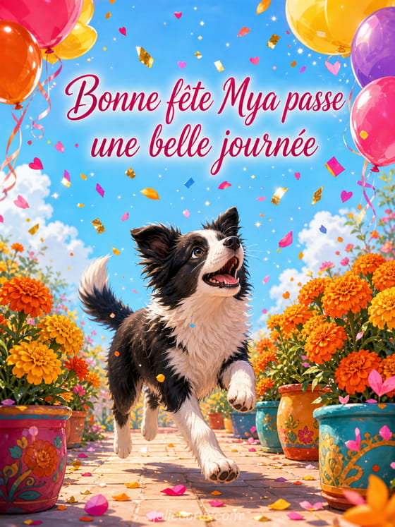 Carte bonne fête Mya