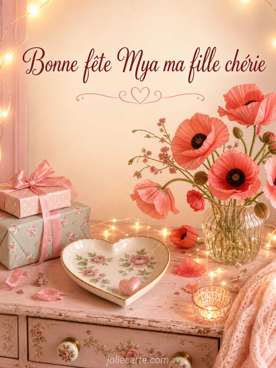 Carte bonne fête Mya