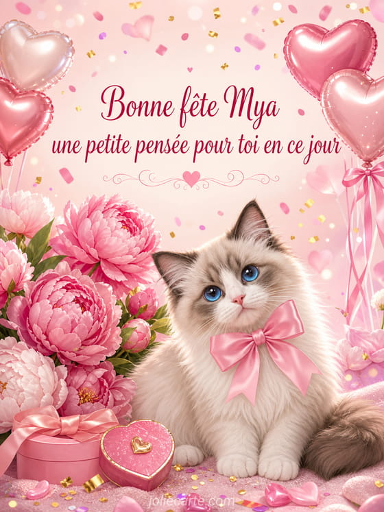 Carte bonne fête Mya