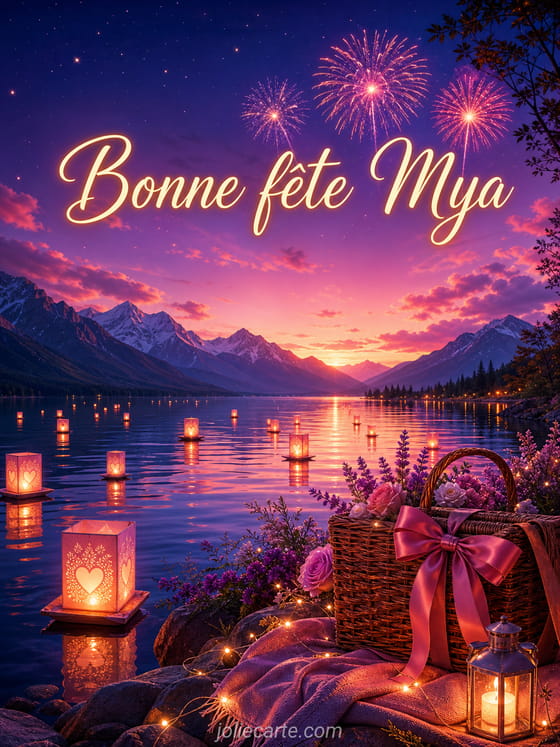 Carte bonne fête Mya