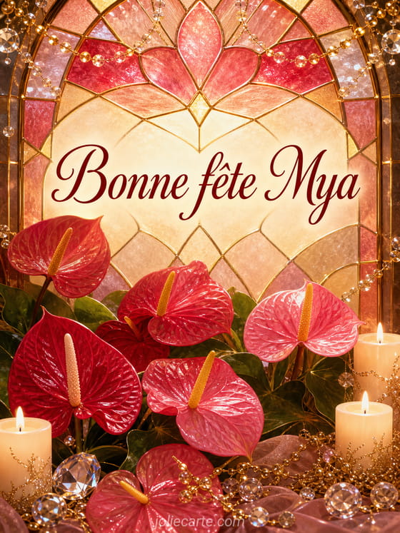 Carte bonne fête Mya