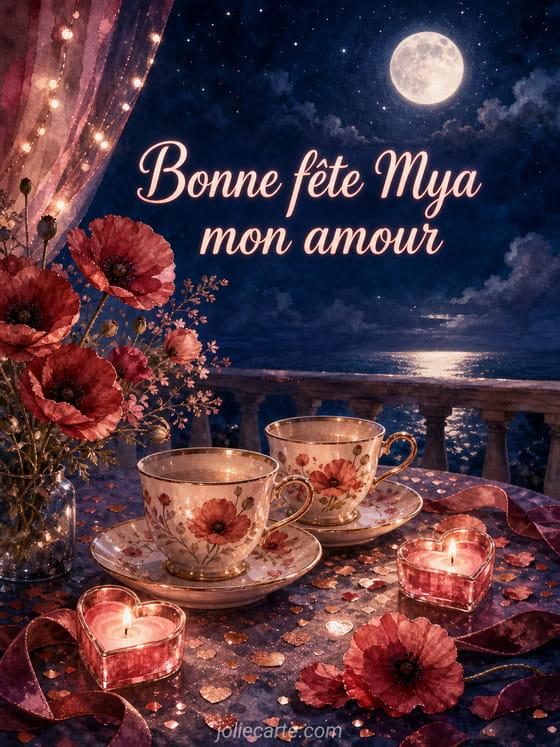 Carte bonne fête Mya
