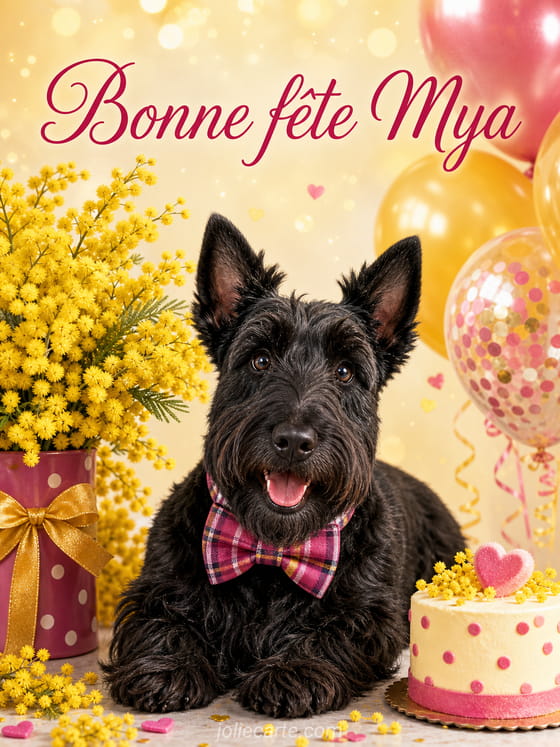 Carte bonne fête Mya