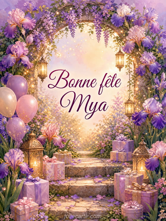 Carte bonne fête Mya
