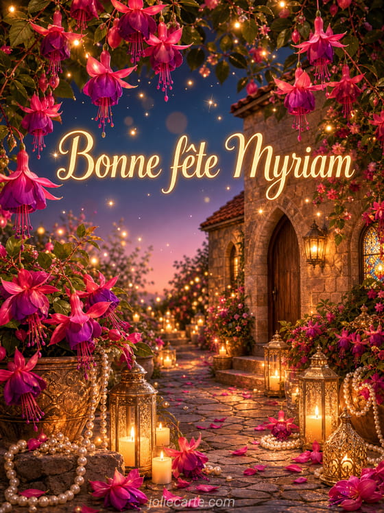 Carte bonne fête Myriam