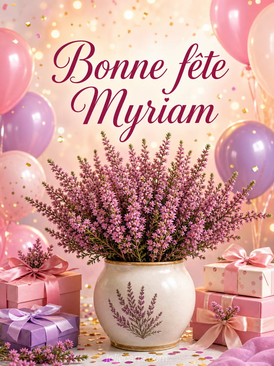 Carte bonne fête Myriam