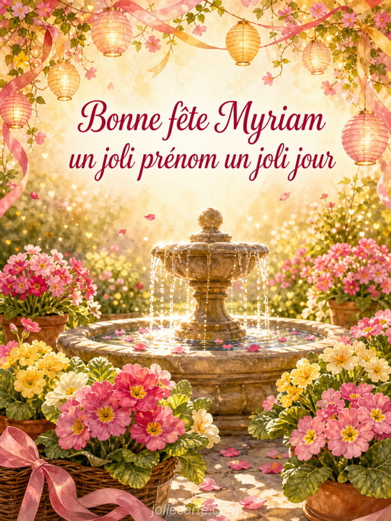 Carte bonne fête Myriam