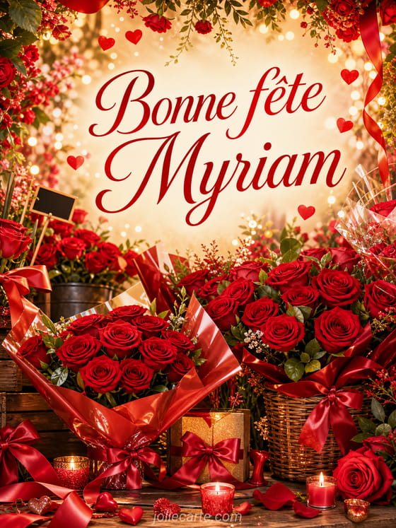 Carte bonne fête Myriam
