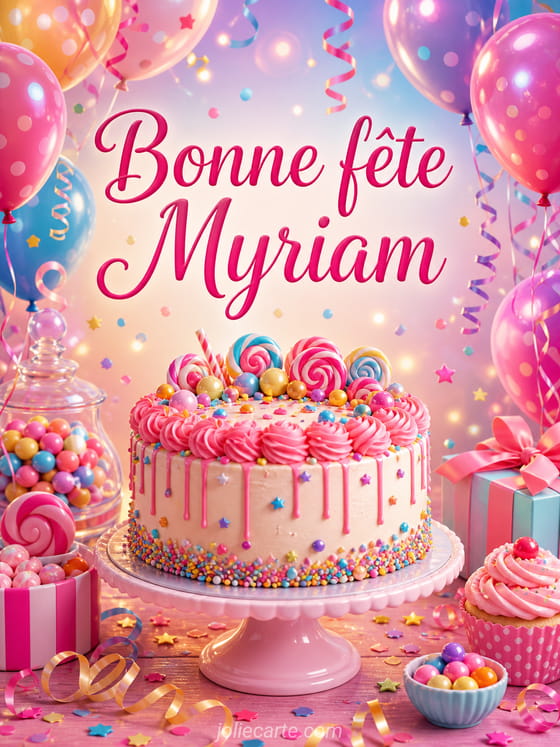 Carte bonne fête Myriam