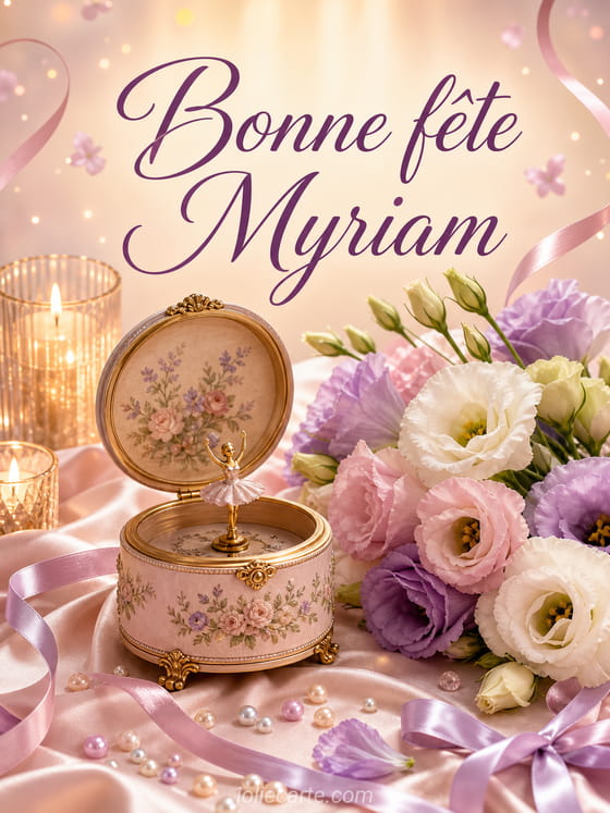 Carte bonne fête Myriam
