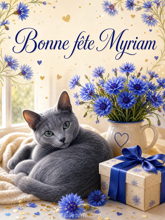 Carte bonne fête Myriam