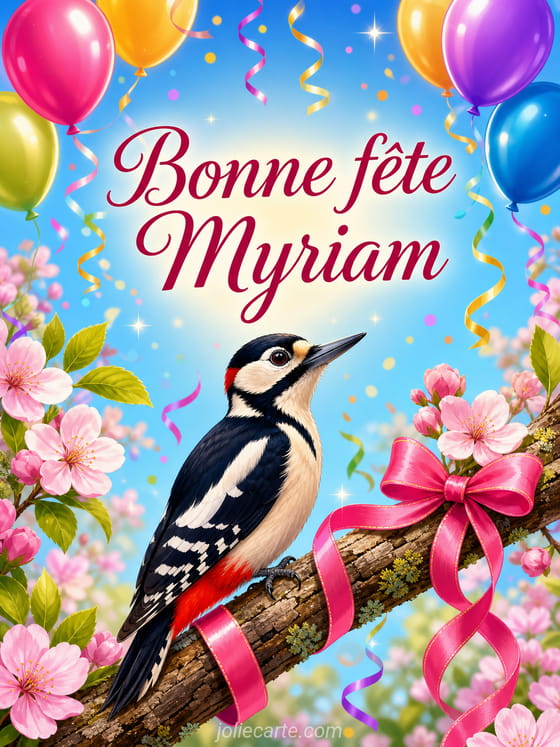 Carte bonne fête Myriam