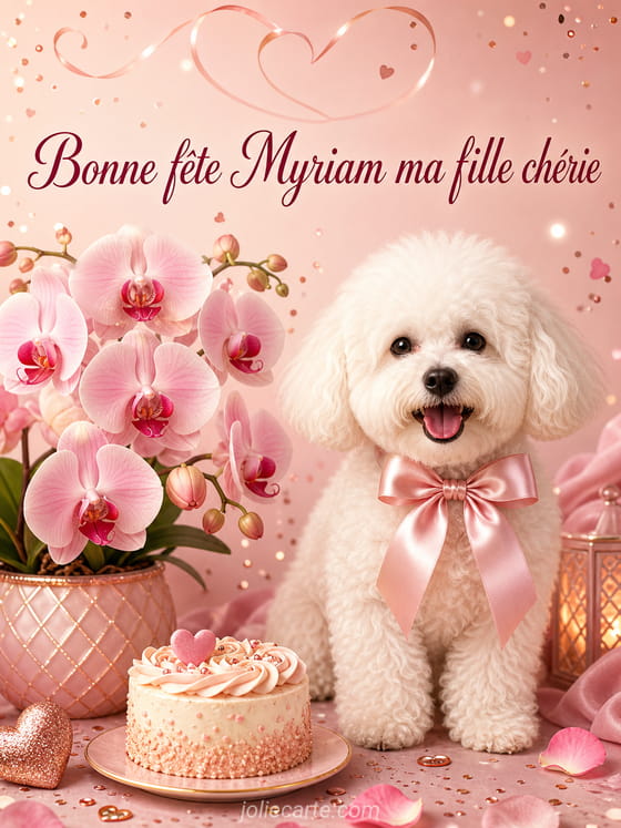 Carte bonne fête Myriam