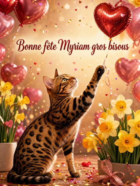 Carte bonne fête Myriam