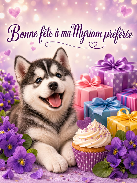 Carte bonne fête Myriam