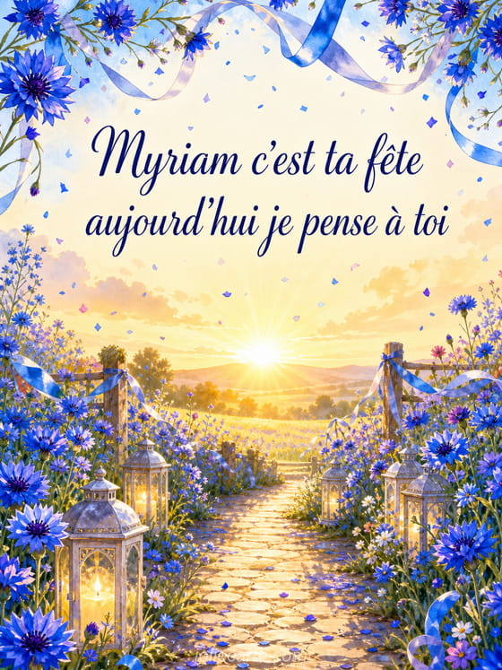 Carte bonne fête Myriam