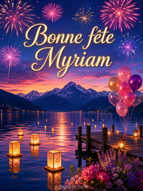 Carte bonne fête Myriam