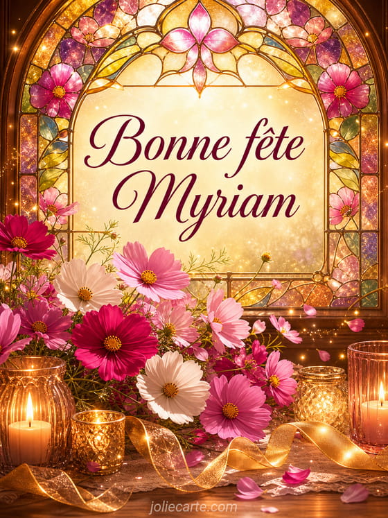 Carte bonne fête Myriam
