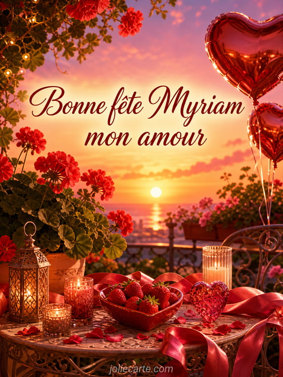 Carte bonne fête Myriam