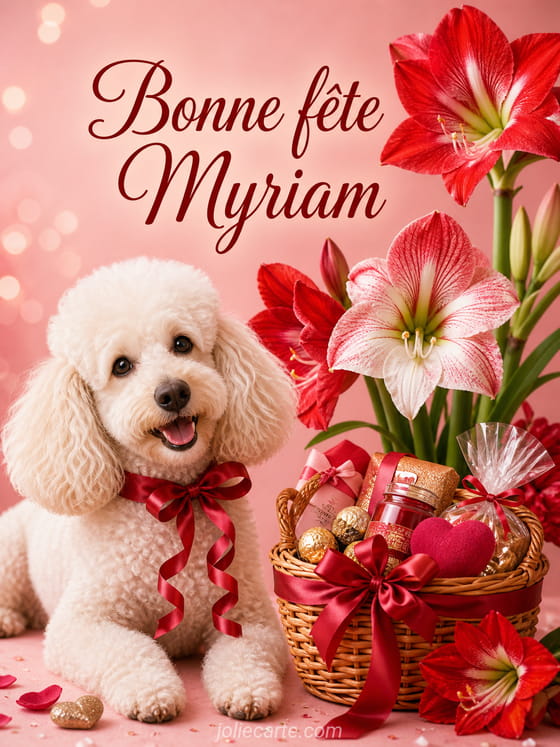 Carte bonne fête Myriam