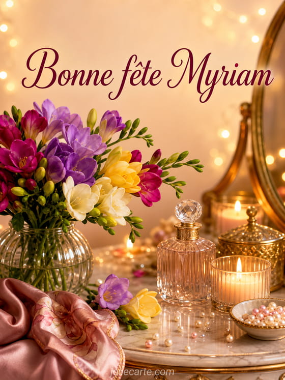 Carte bonne fête Myriam