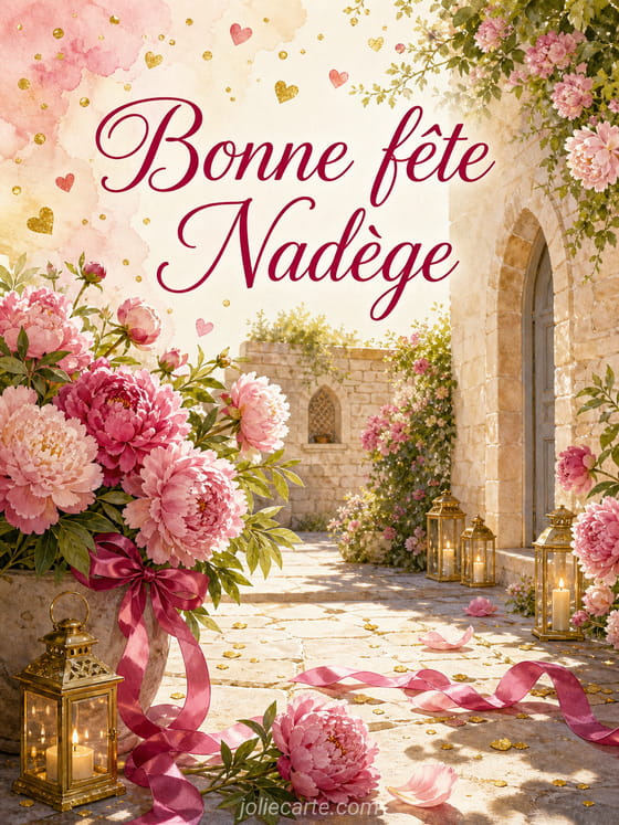 Carte bonne fête Nadège