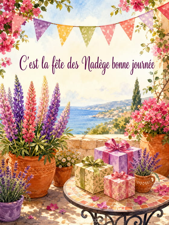 Carte bonne fête Nadège