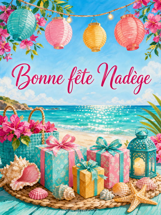Carte bonne fête Nadège