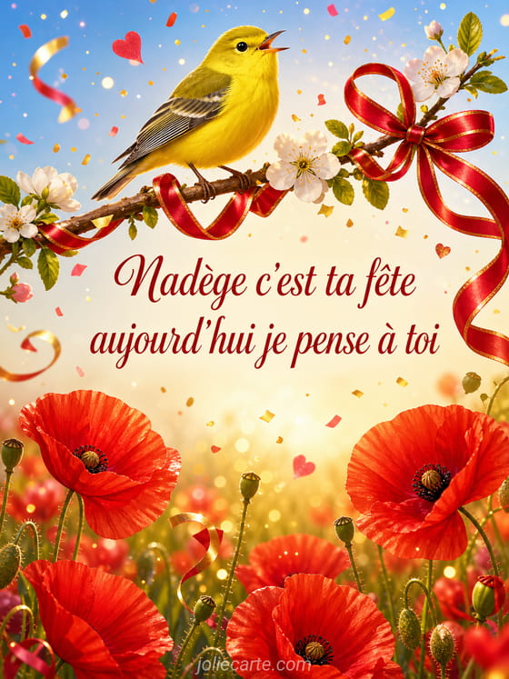 Carte bonne fête Nadège