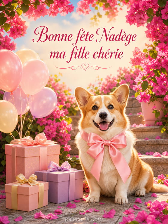 Carte bonne fête Nadège